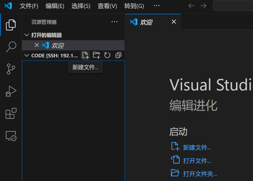 vscode新建文本文件1